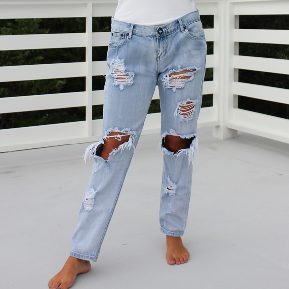 ONE TEASPOON ripped boyfriend jeans! - Picture 3 of 9